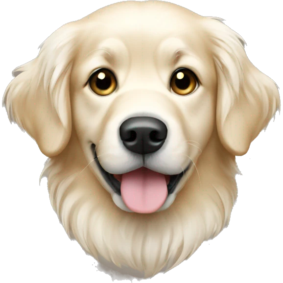 Golden retriever white fur  emoji