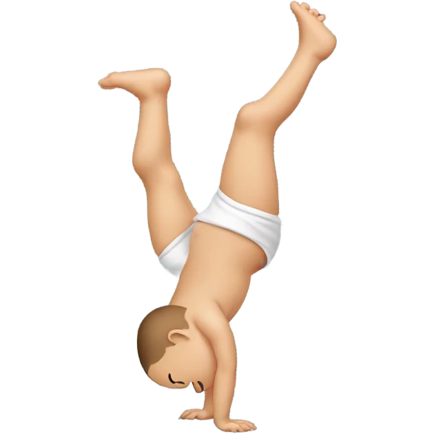 Baby doing handstand  emoji