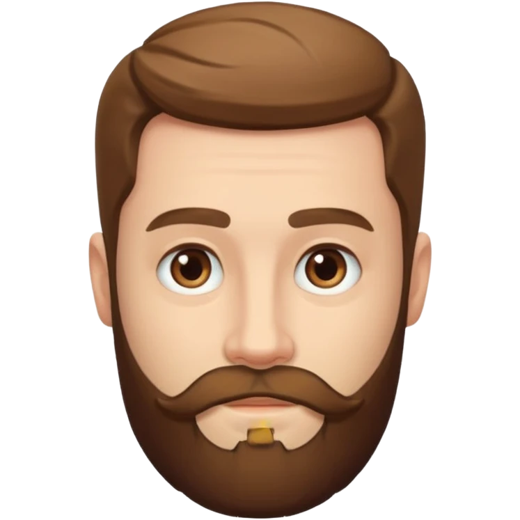 handsome man beard no moustache emoji
