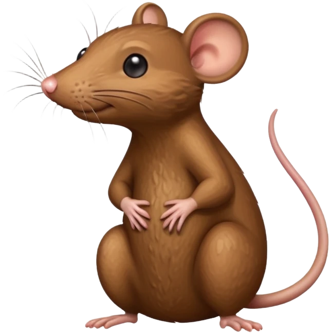 A rat is pooping emoji