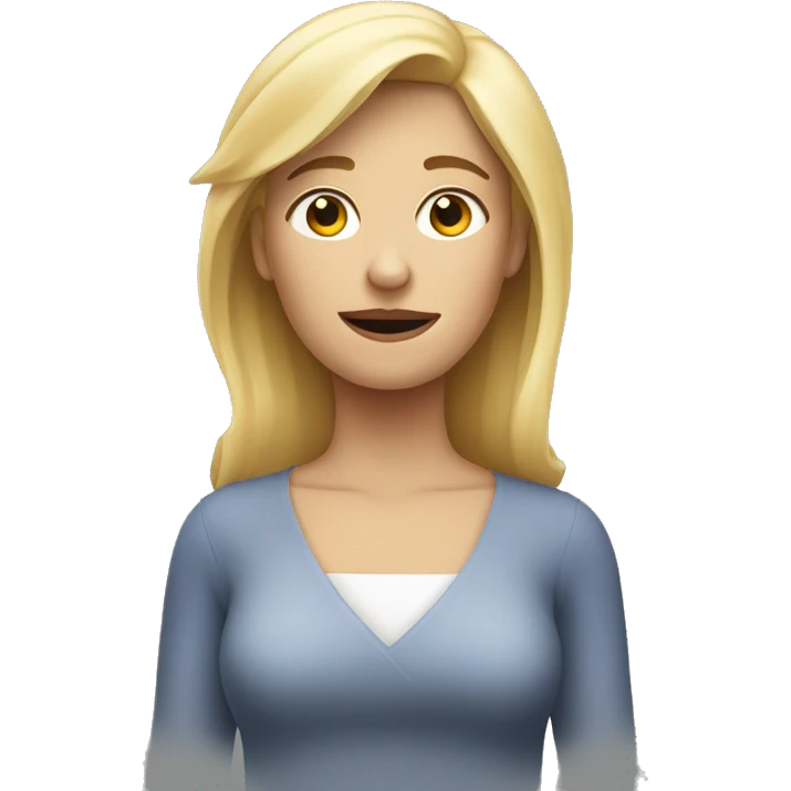 blonde lady shrugs shoulders emoji