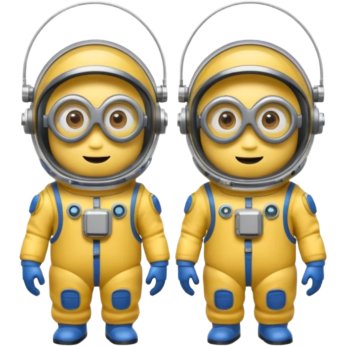 two minions with space suits emoji