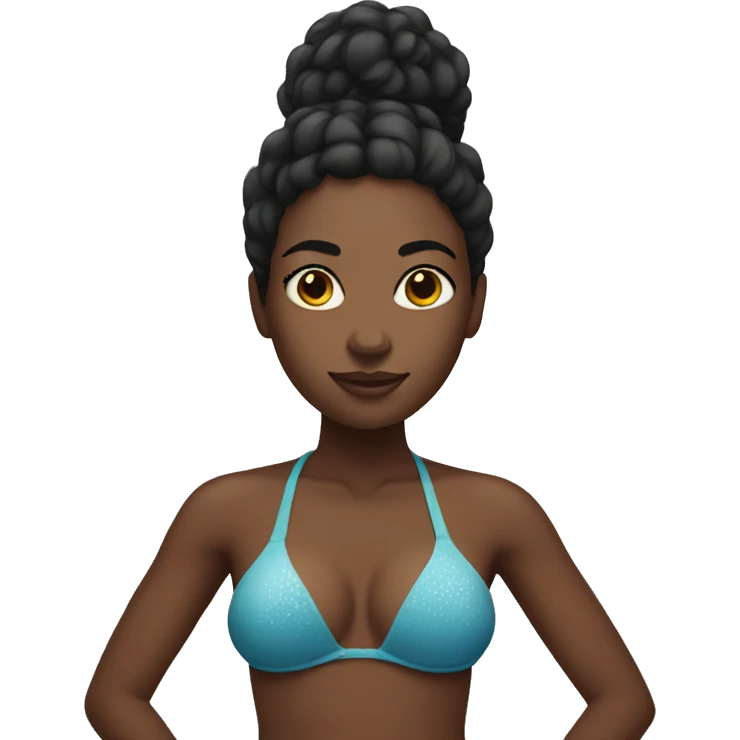 Black woman with bikini  emoji
