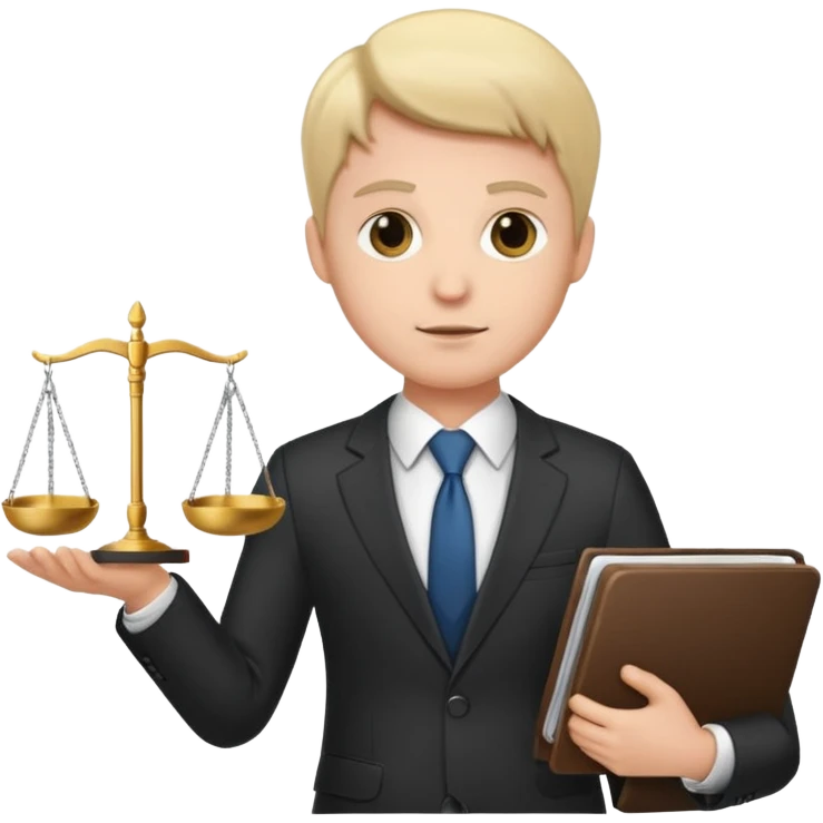 Lawyer holding a scale emoji