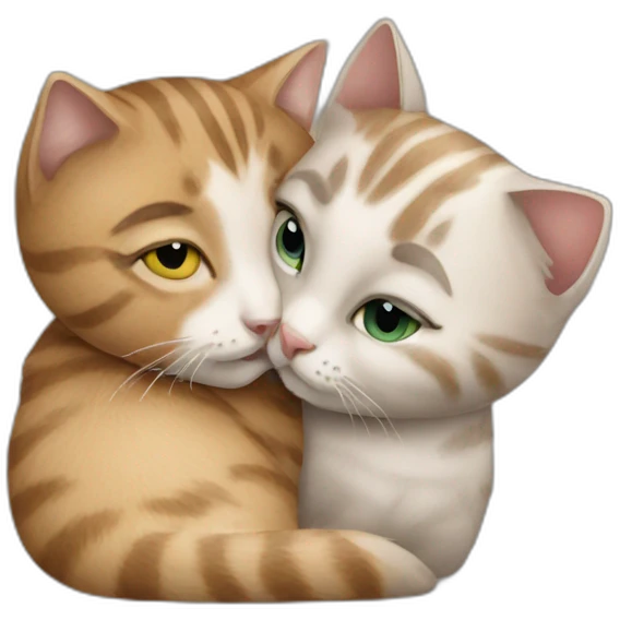 Little tabby cat kissing emoji