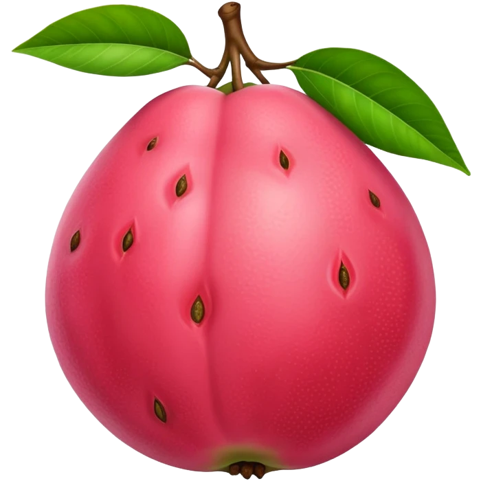 guava fruit, tropical fruit with pink flesh emoji