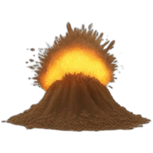 Dirt exploding emoji