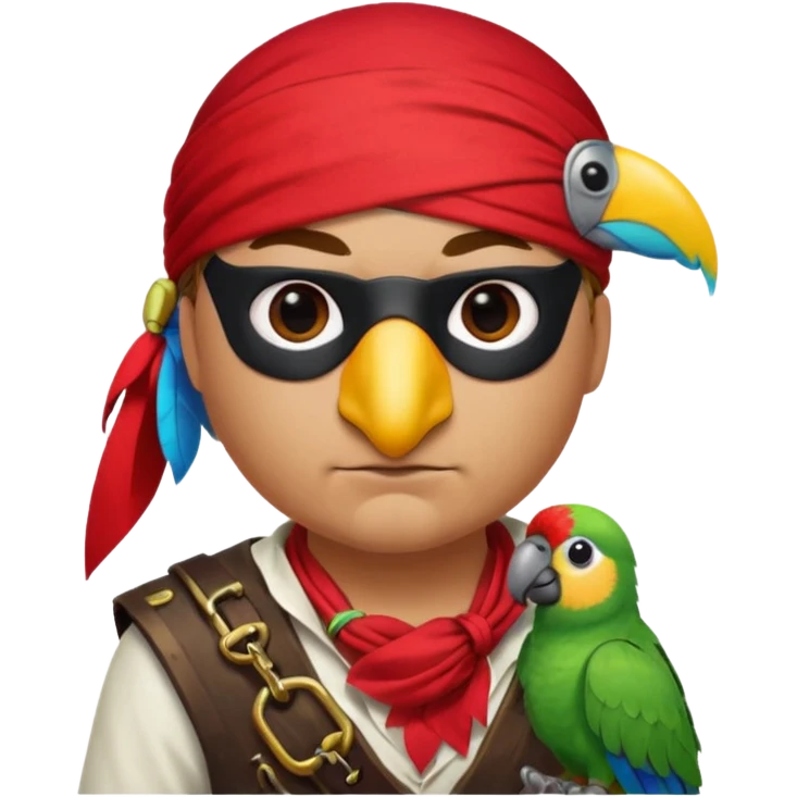 pirate and parrot emoji