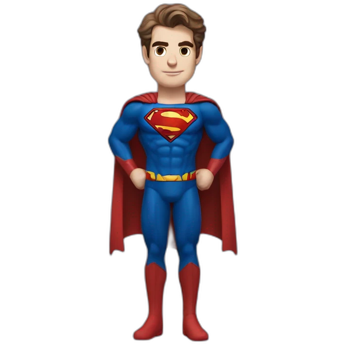 andrew garfield with superman custome full body emoji