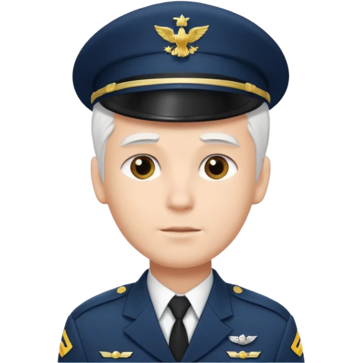 male soldier white hair style emoji