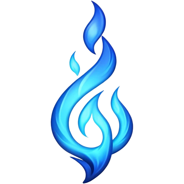 Blue Fire Emoji emoji