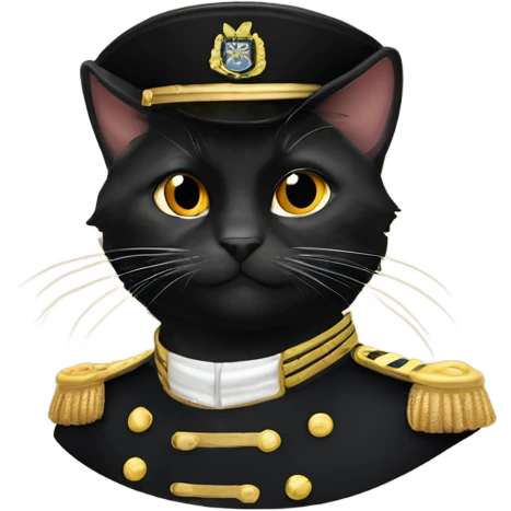Admiral black cat emoji