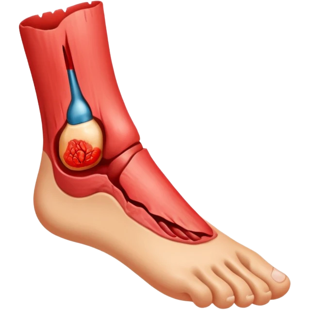 ein fuss mit verletzung diabetischer fuss emoji