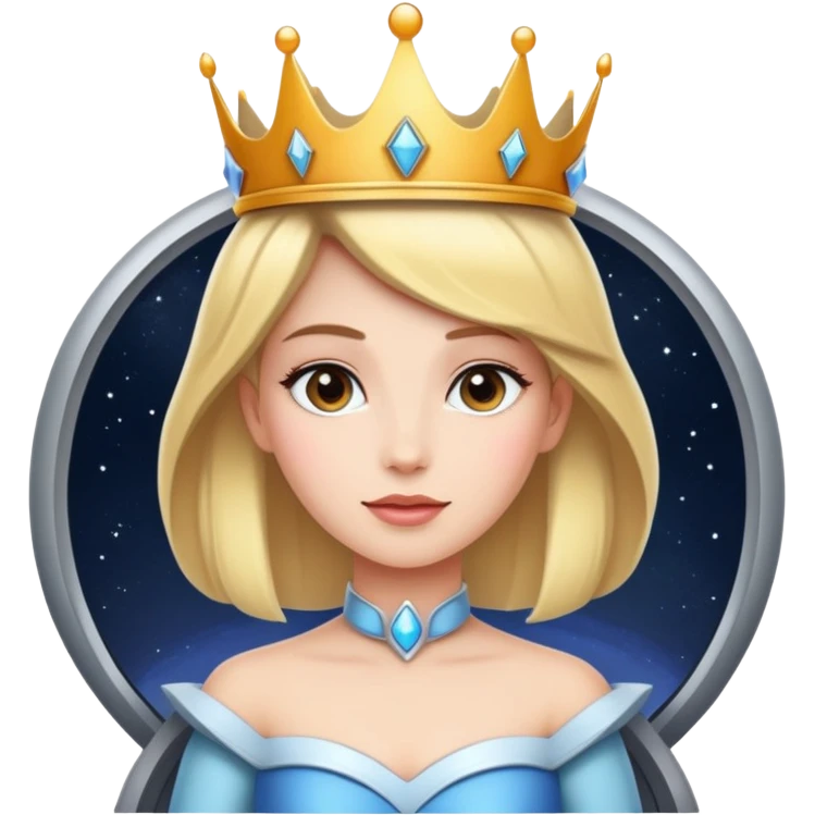 Princess on a space ship emoji