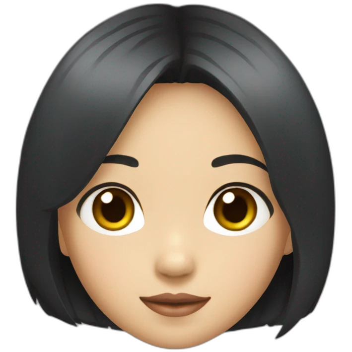 black-short-bob-hair-japanese-girl-face emoji