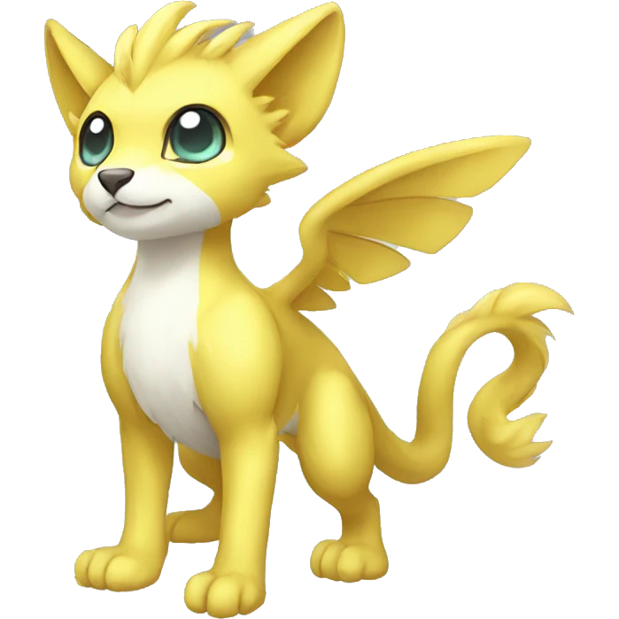 Cute cool shiny fantasy animal hybrid Fakemon full body emoji