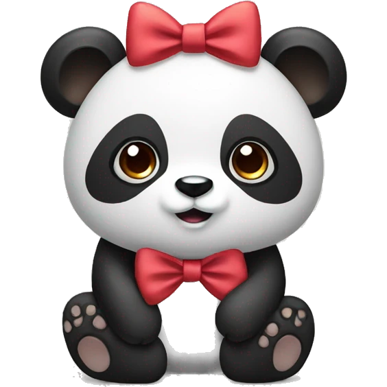 Panda with a bow emoji