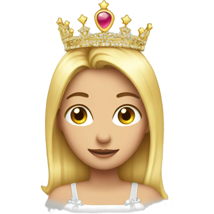 Emoji with tiara emoji
