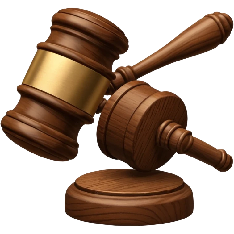 Gavel hitting emoji