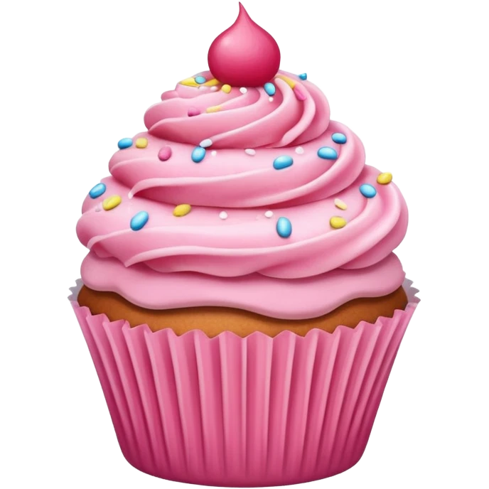 Cupcake with pink icing emoji