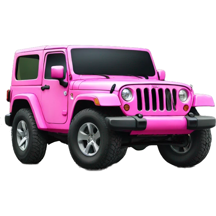 Pink modern jeep emoji