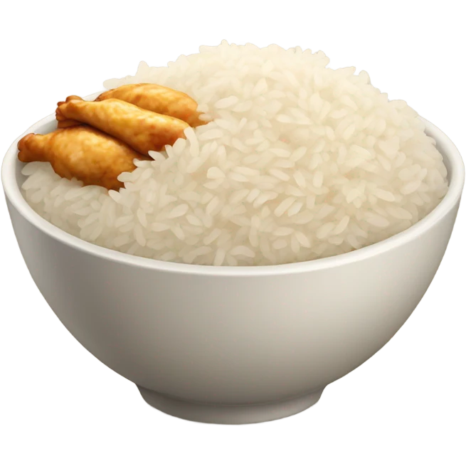 bowl of rice and chicken emoji