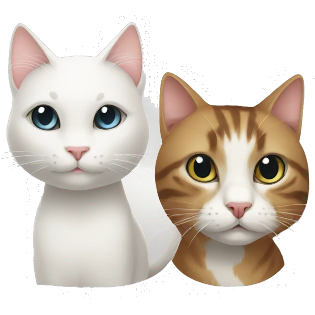 texudo cat and a white cat emoji