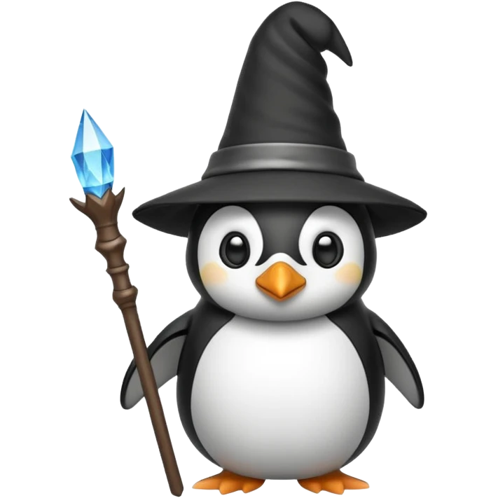 A penguin wizard emoji