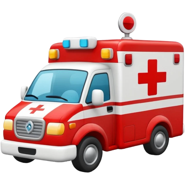 create an ambulance with peluche emoji