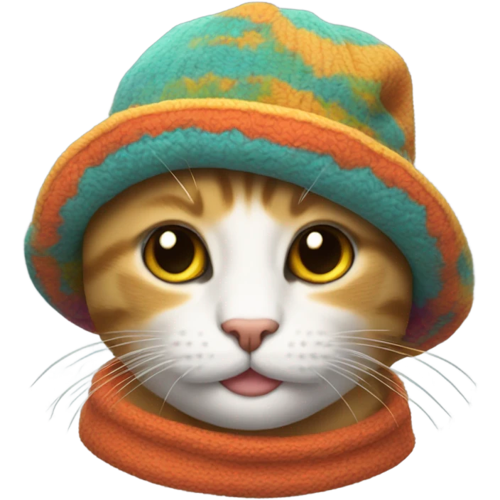 Gato con gorrito emoji