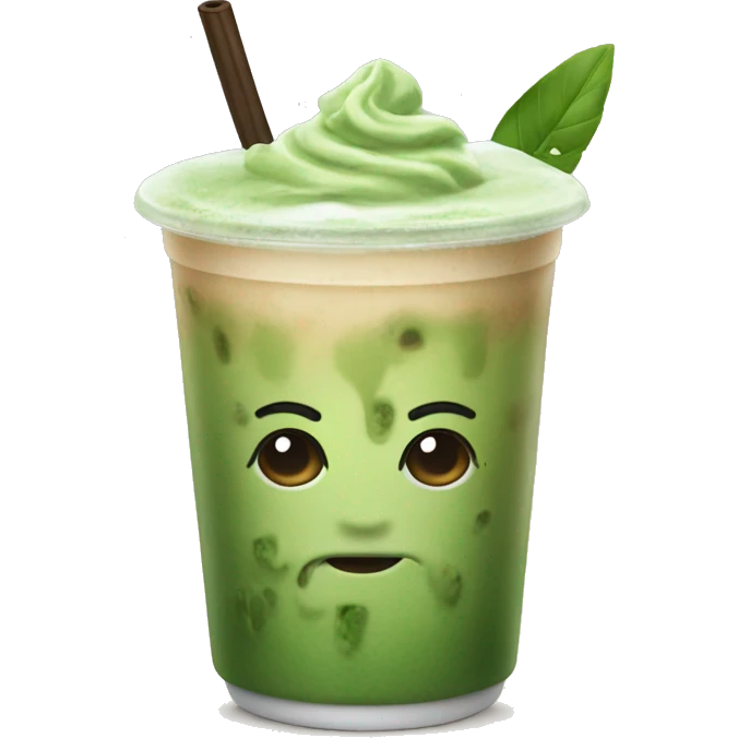 Matcha iced latte  emoji