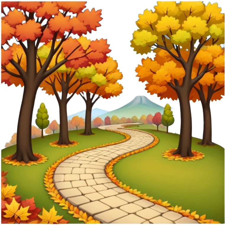 park in autumn emoji