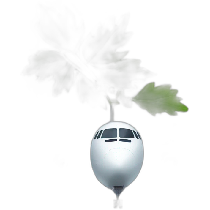 plane with leaves emoji