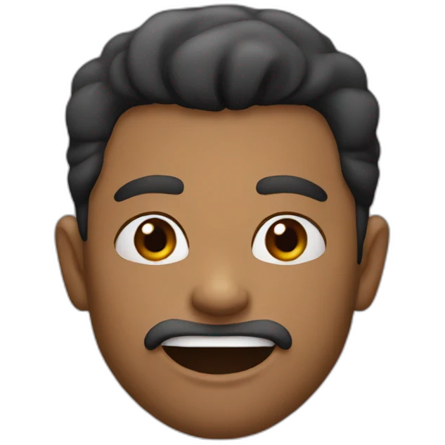 Man biting lips emoji