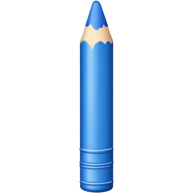 Single blue crayon emoji