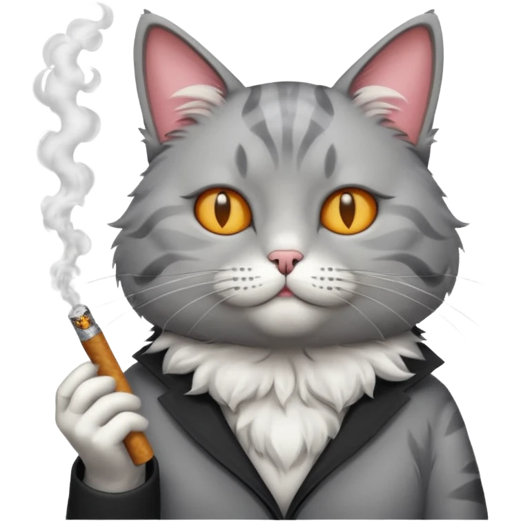 Cat smoking  emoji