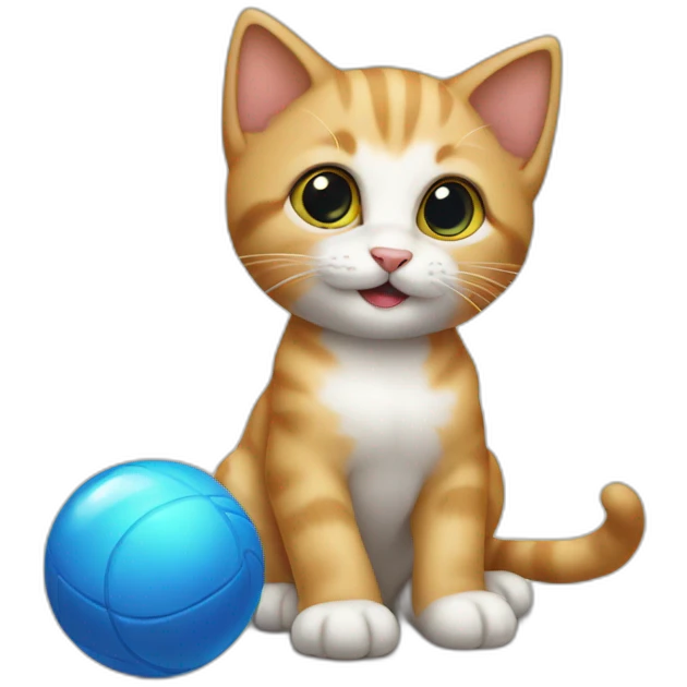 Kitten playing emoji