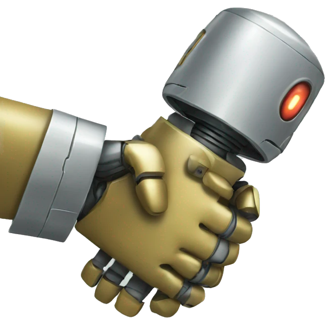 robot handshake emoji