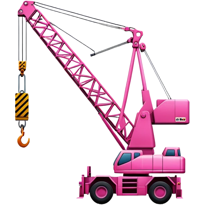 Pink construction, crane emoji