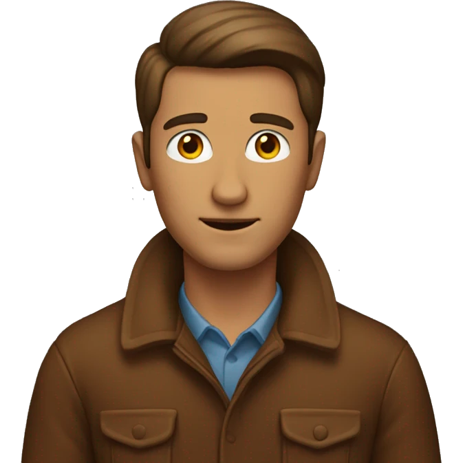 a man dressed in brown emoji