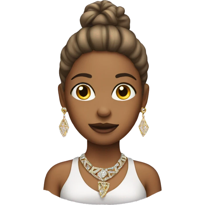girl in car with jewelry emoji