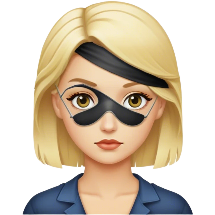 blond lady with eye patch emoji