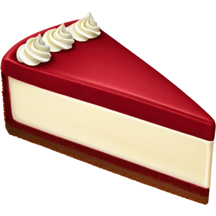 Red velvet cheesecake facing right side  emoji