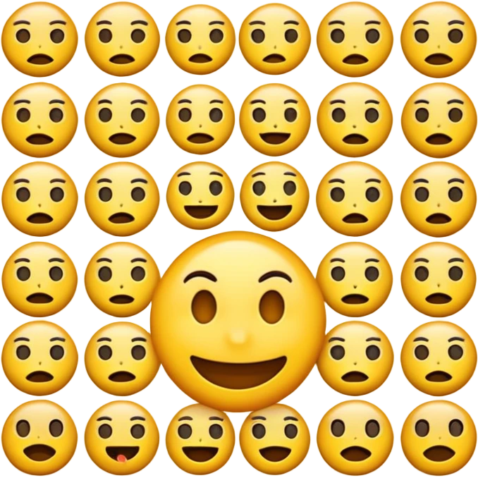 Cool emoji combined with freaky and meh emoji