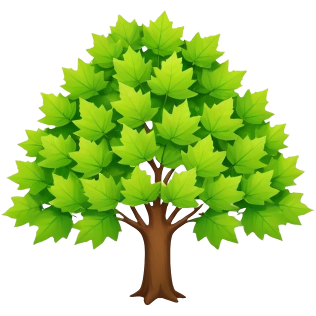 maple tree: flat body small leafs emoji