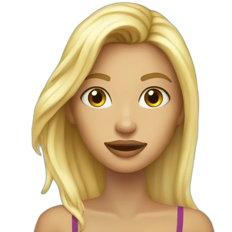 Sexy blond girl in bikini emoji