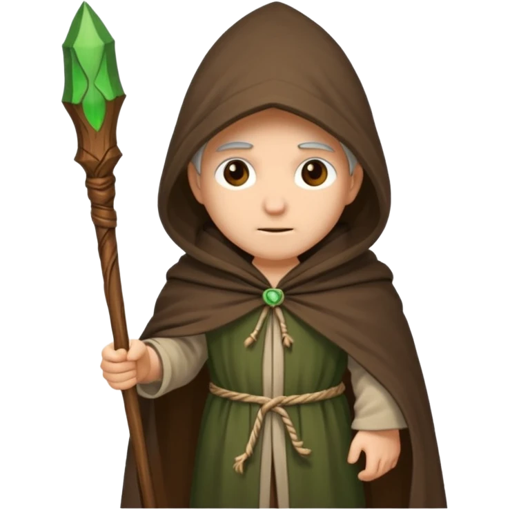 The Druid looks around the corner emoji