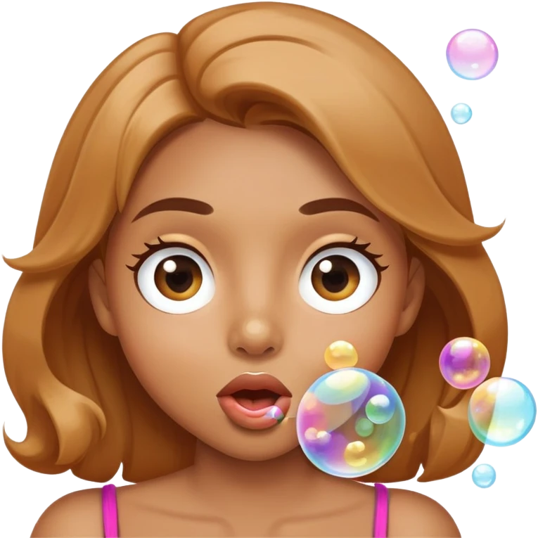 face blowing bubbles, playful expression emoji