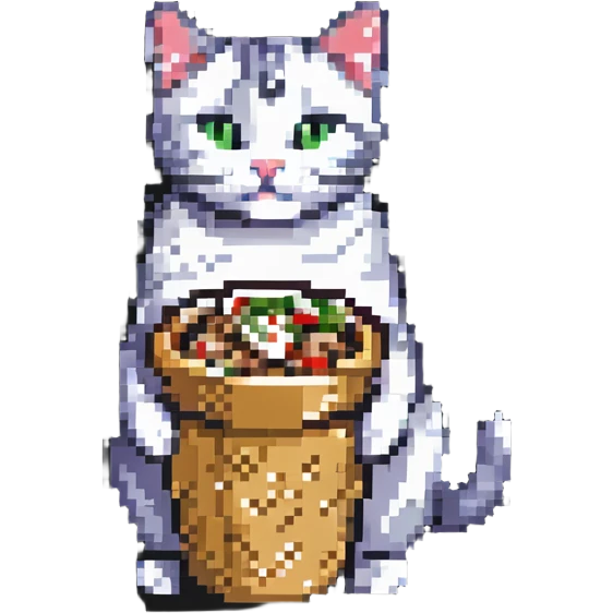 cat in shawarma emoji