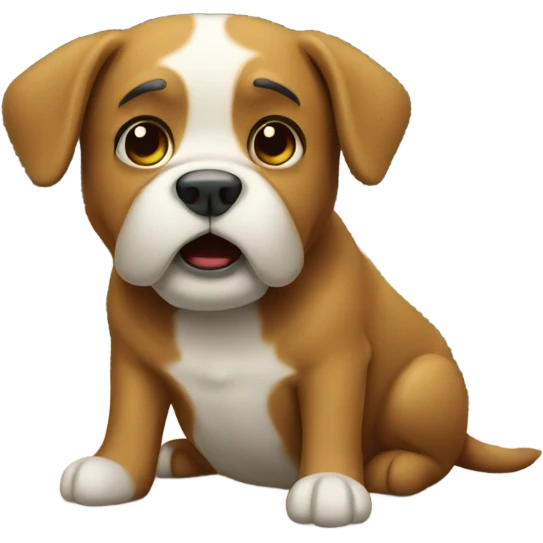Two dogs pooping in garden  emoji